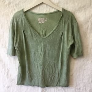 Juicy Couture Light Green V-Neck Tee